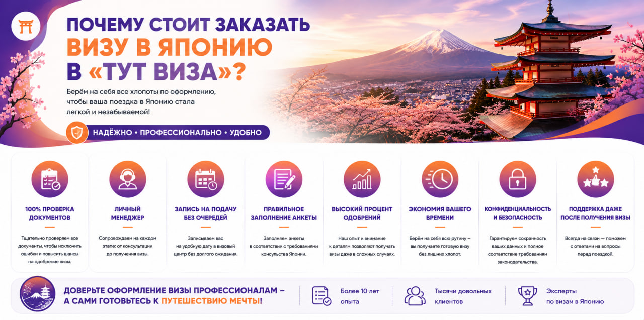 Виза в Японию - преимущества заказа в Тут Виза